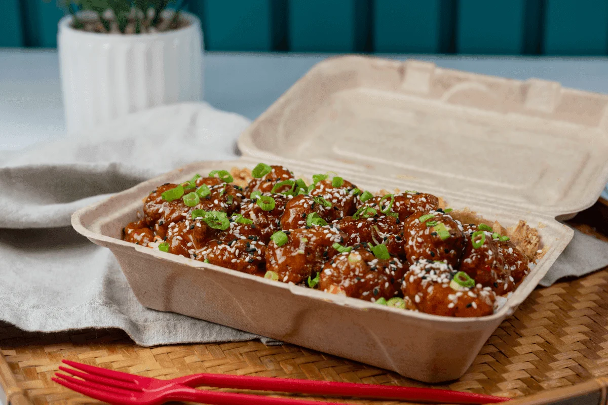 Bang Bang Chicken Dirty Rice to go at Shiso Crispy