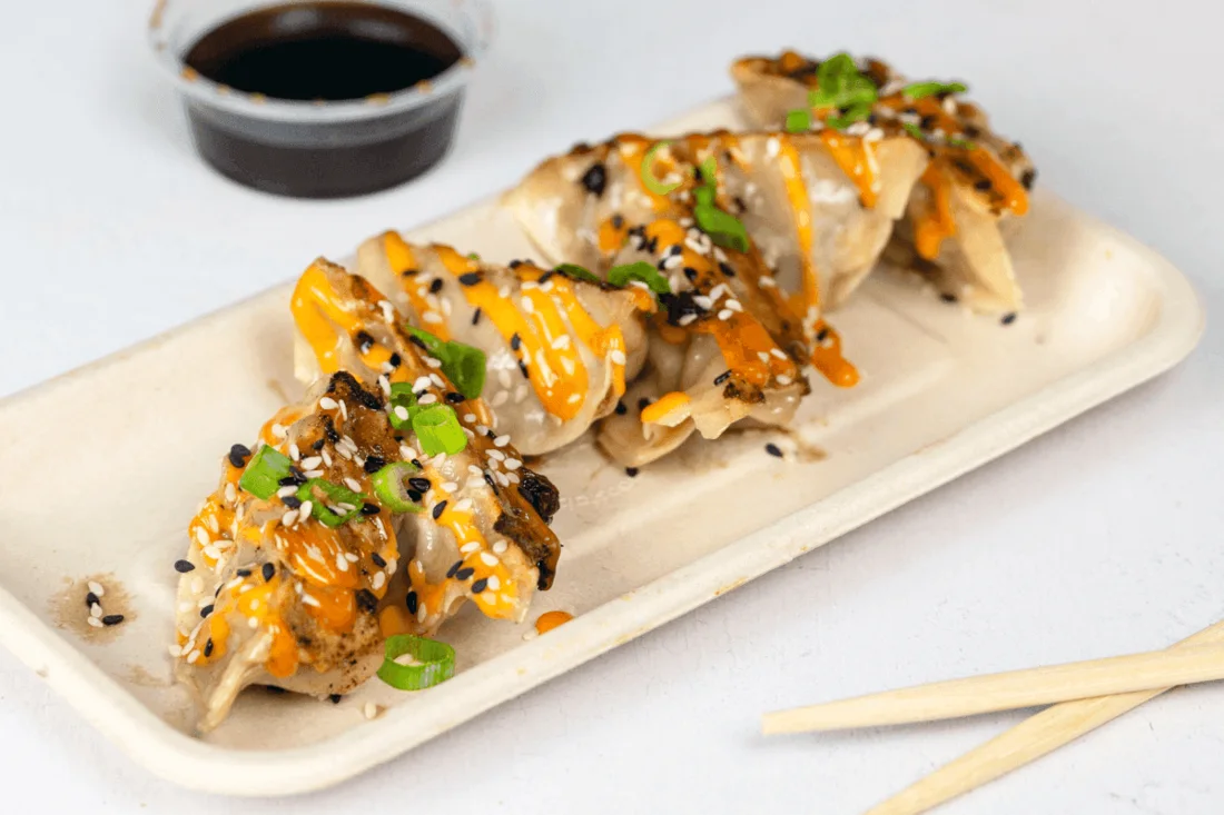 Truffle Gyoza, hand-folded gyoza at Shiso Crispy in St. Petersburg & Tampa