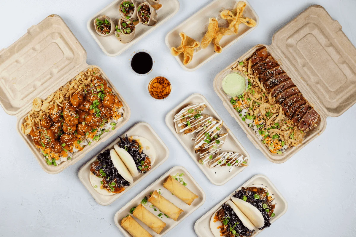 A full order, from above at Shiso Crispy