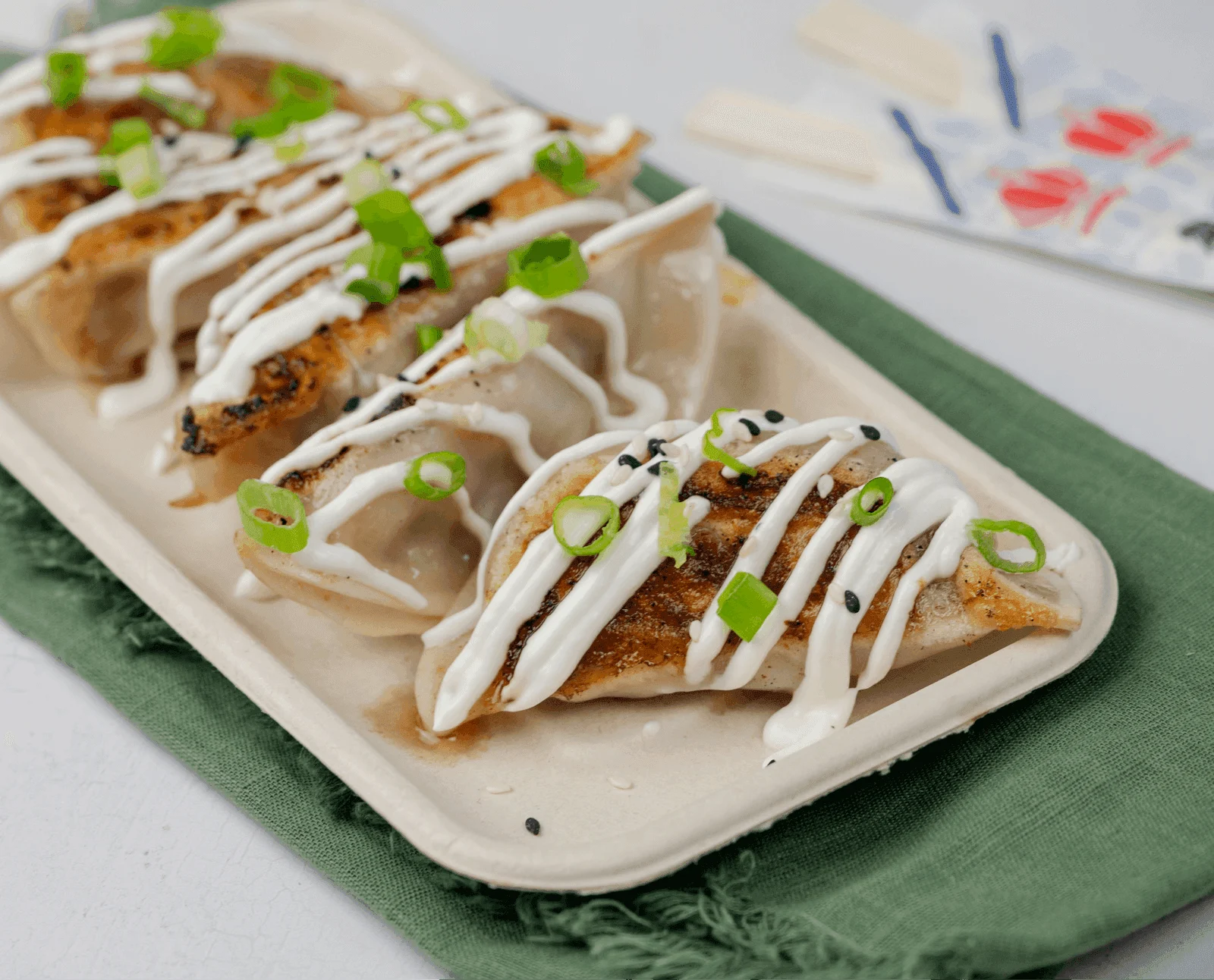 Truffle Gyoza, hand-folded gyoza at Shiso Crispy in St. Petersburg & Tampa